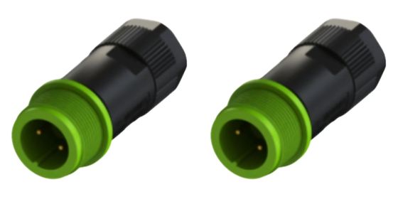 2 Core Male Wire Harness Connectors 2p LED Lighting Cable Connectors PA66 Shell