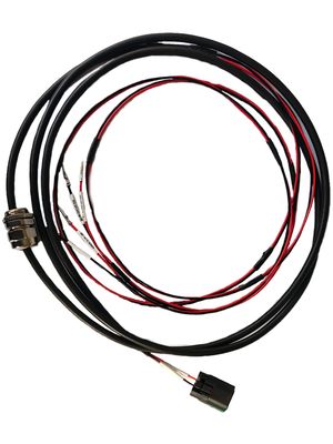 Black Teflon 4 Pin Temperature Data Collection Industrial Wire Harness 610mm With Nut UL