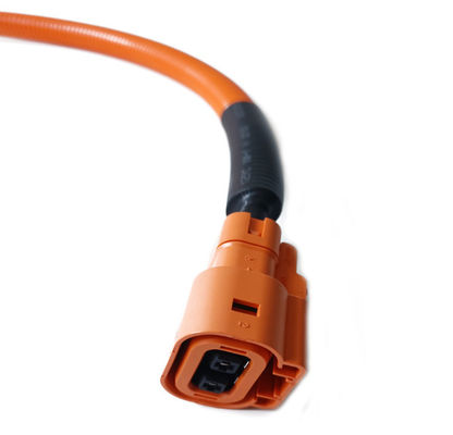 High Frequency Transmission Orange 500mm 2 core Electric Vehicle Wiring Harness 300V
