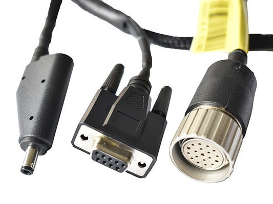 Double Twisted Braided Shield DB Head Surveying Equipment Wiring Harness Yellow And Green