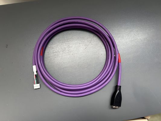 Industrial High Flexible Purple 5pin Shielded USB Harness 2600mm Length