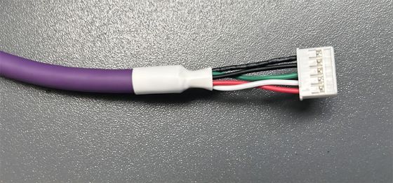 Industrial High Flexible Purple 5pin Shielded USB Harness 2600mm Length