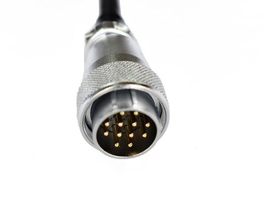 500V 12PIN Welded Cable Plug Insulated Metal Shielded Power Tool Harness IP67 ODM OEM
