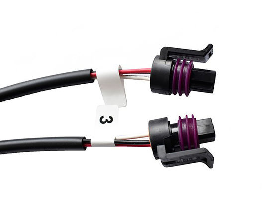 High Elastic Industrial Pressure Sensor Wiring Harness 500V IP67 Black 500mm