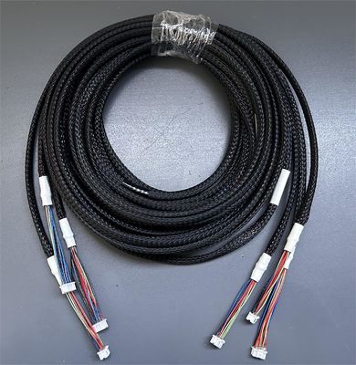 Braided Shield Industrial Wiring Harness One Tow Five Button Interface