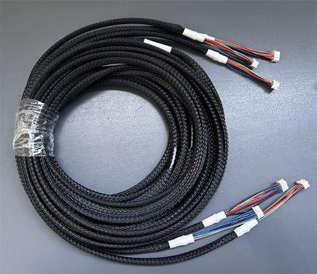 Braided Shield Industrial Wiring Harness One Tow Five Button Interface