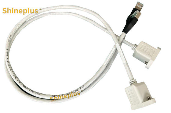 Kabel sieciowy Ca C6 Rj45 600mm Przemysłowy przewody prądowe dla paneli wózków / komputerów przemysłowych