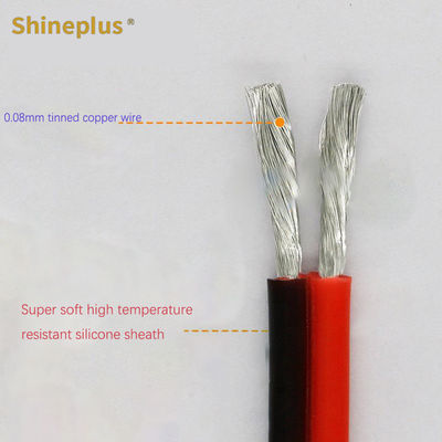 High Temperature 200 Degree Silicone Rubber Soft Sheath Power Cord 2 Cores 3 Cores